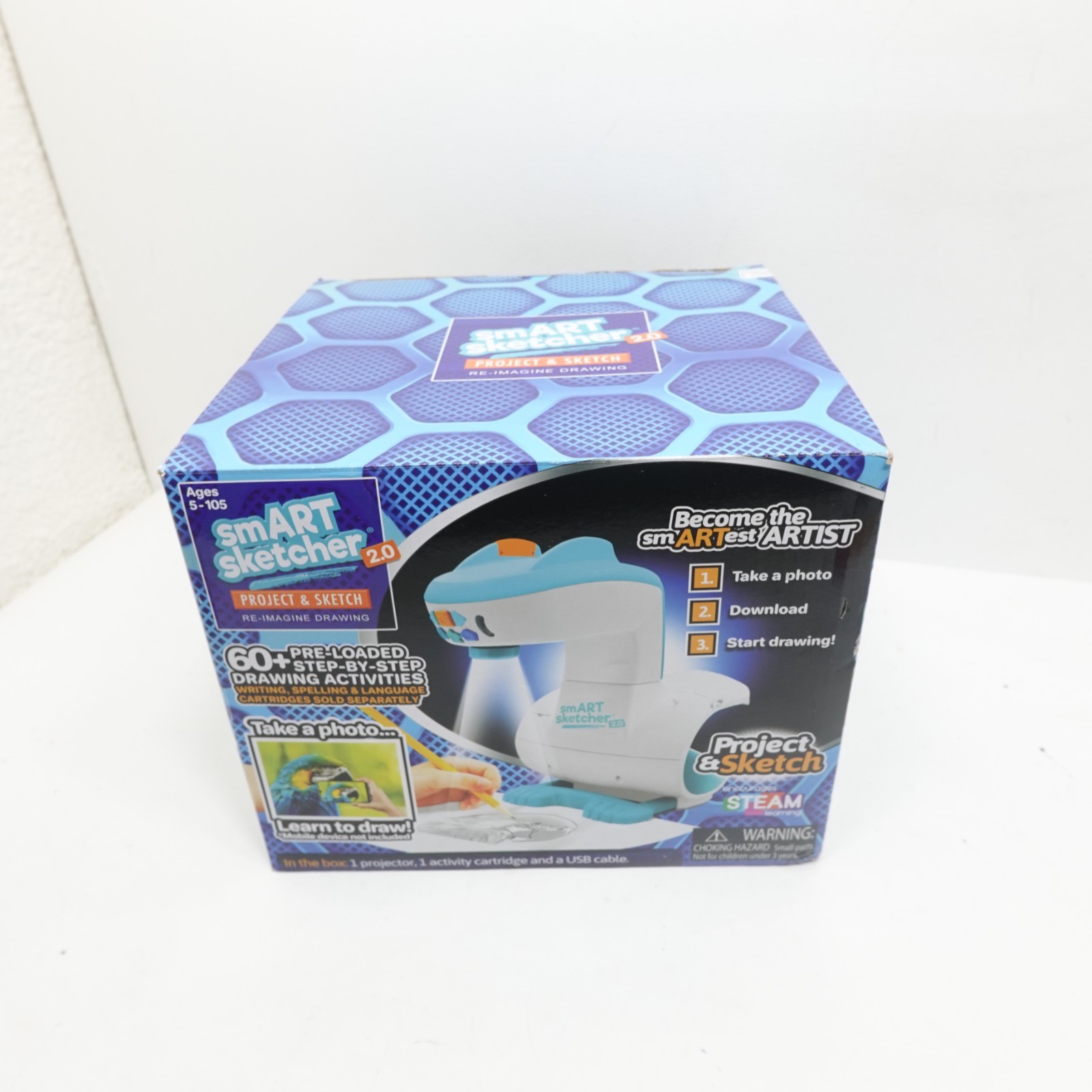 SMART Sketcher 2.0 Drawing Projector With 2 Cartridges Power Cord