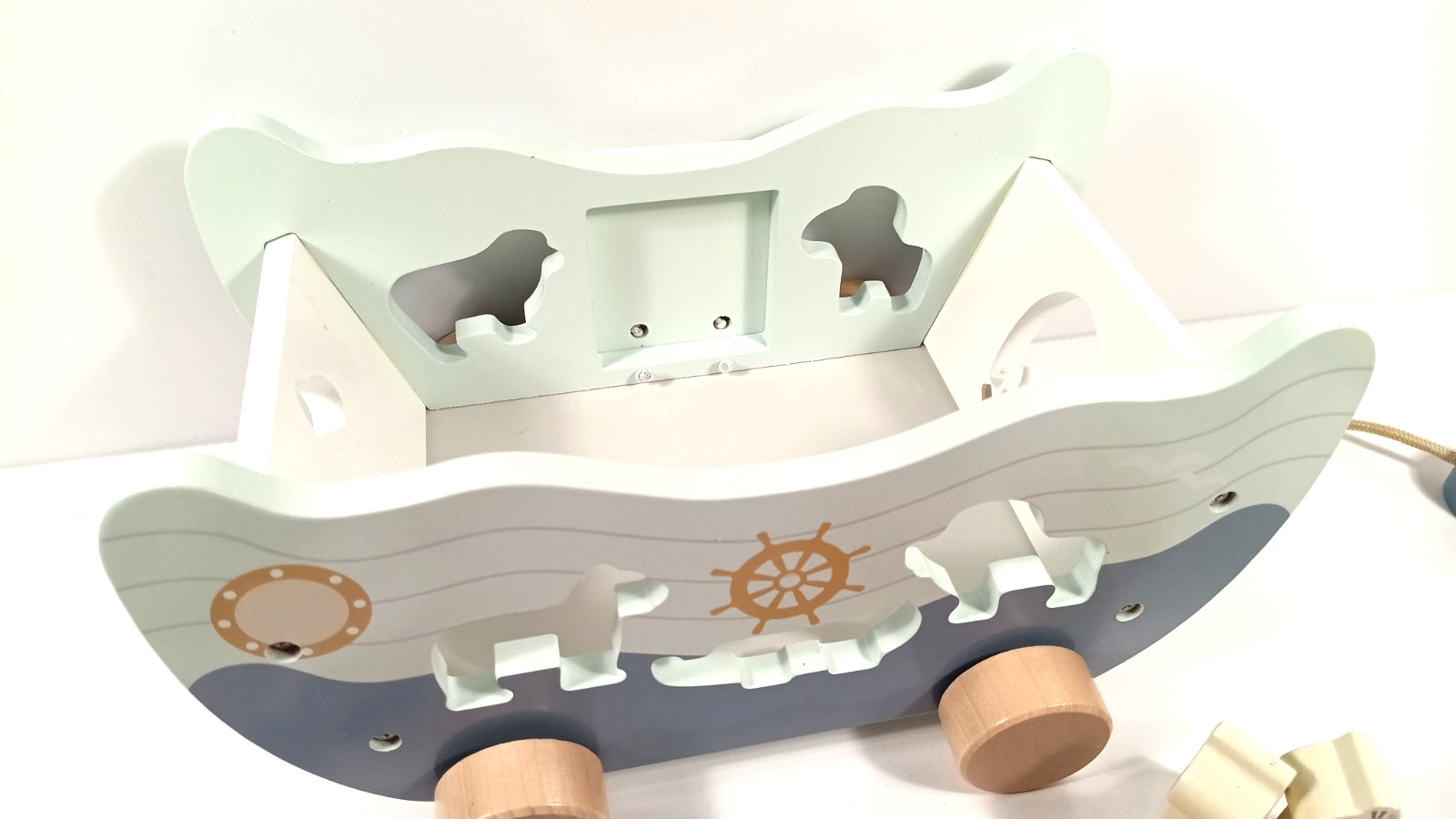 Joyreal Wooden Noah’s Ark Toy for 1-5 Year Old Educational Toy Christian Toys