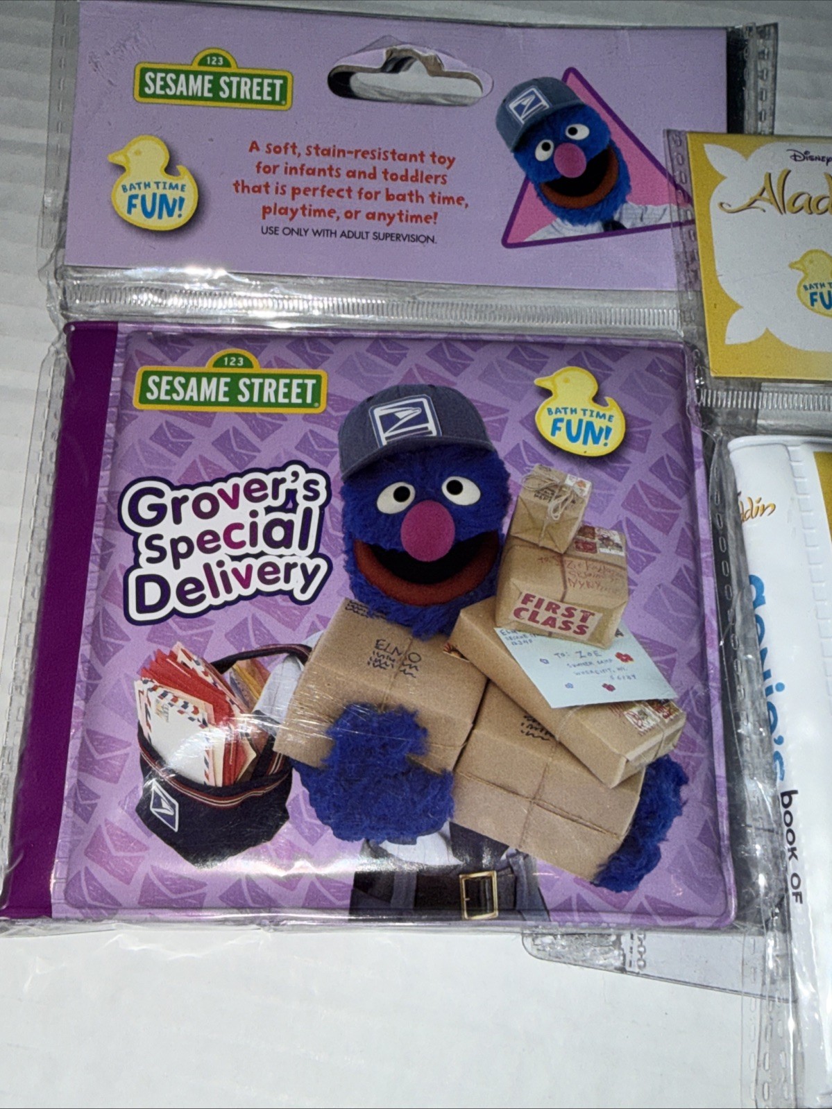 Sesame Street Bath Soft Infant Kid Educational Book Sesame Street & Aladdin