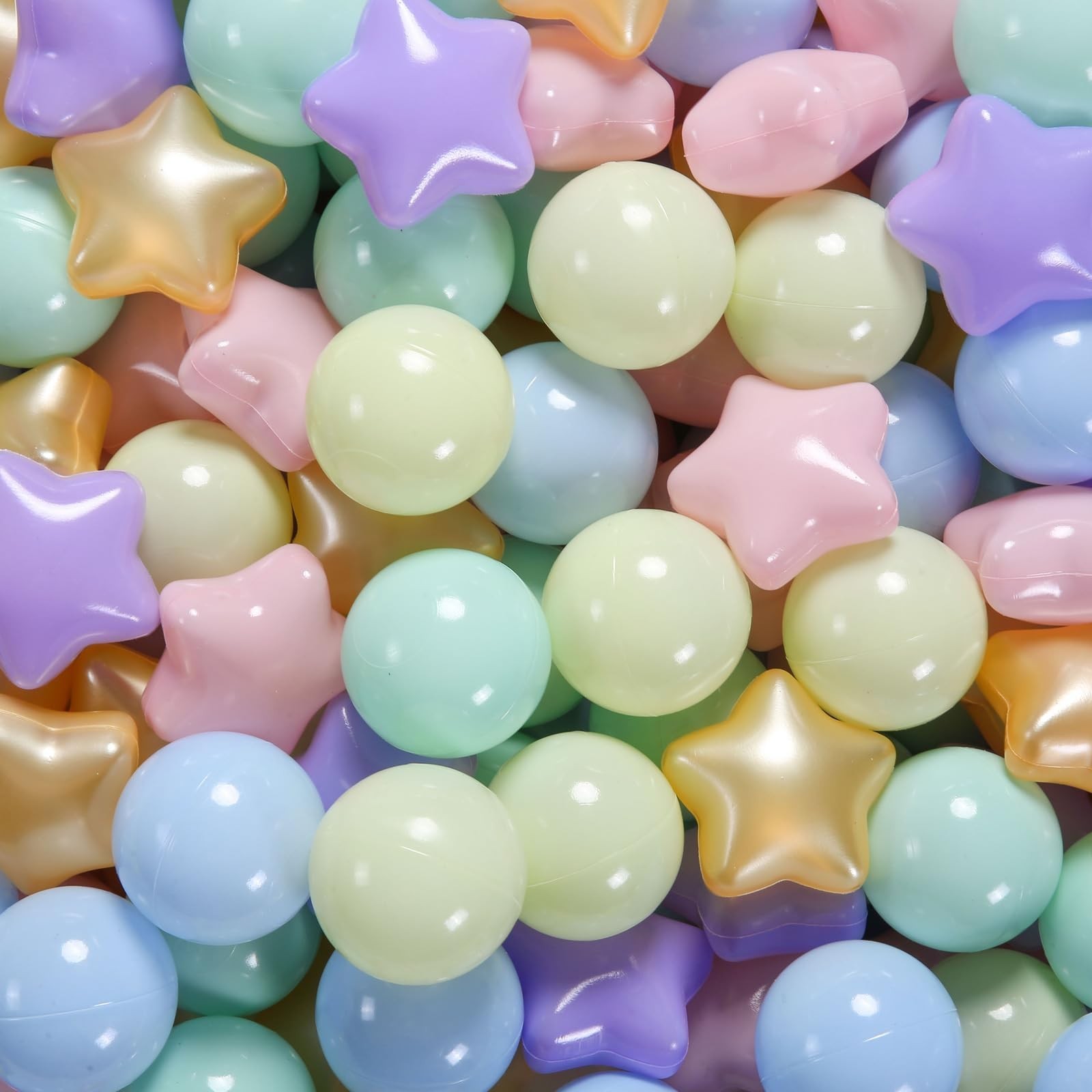 Star Ball Pit Balls for Toddlers -200pcs Macaron Ocean Balls Phthalate Free B…