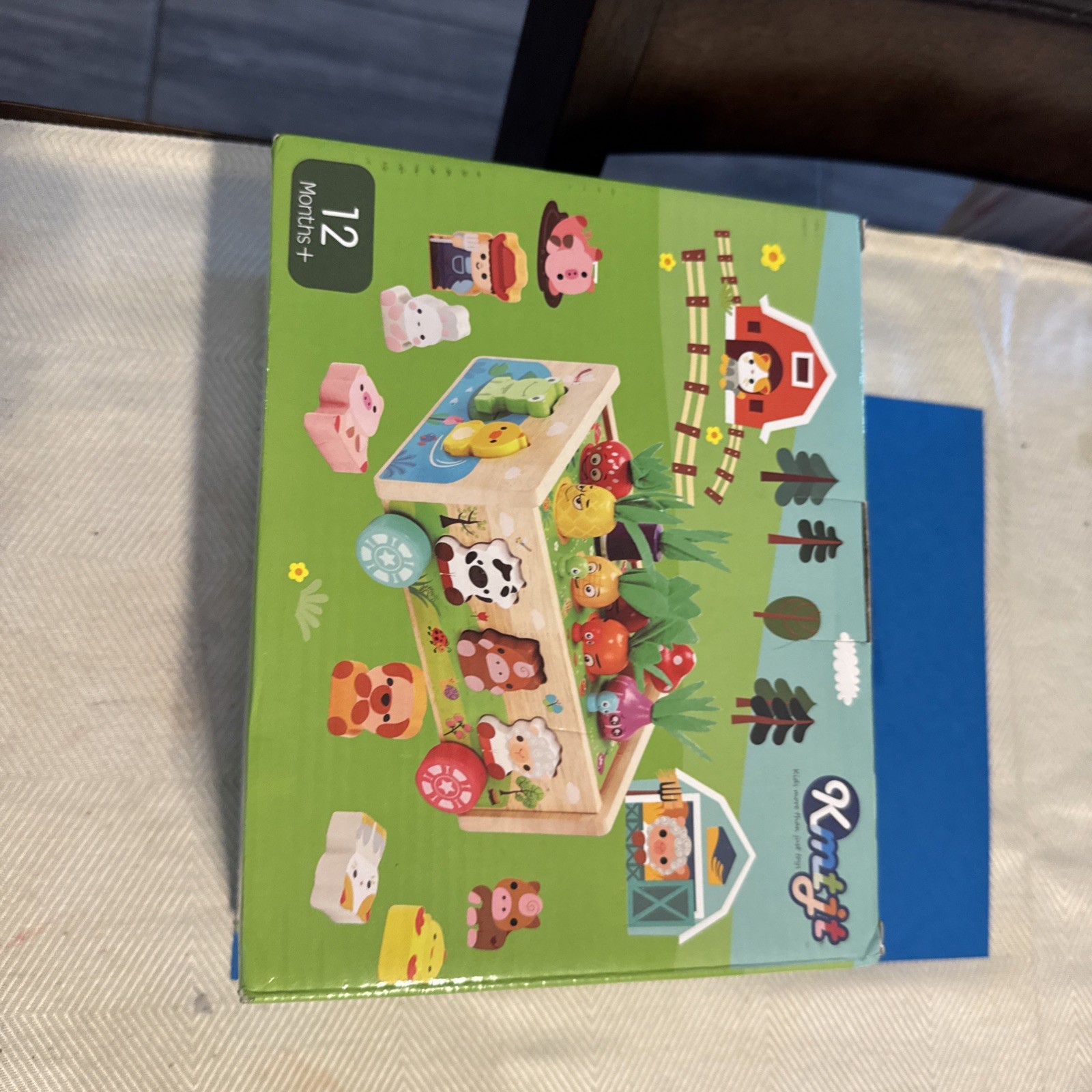 Toddler Montessori Wooden Farm Toys | Babies 12-18 Months Toy with Game Map f…