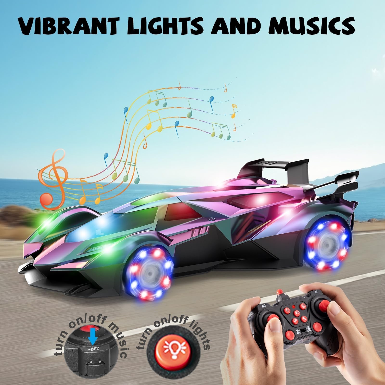 SASBSC Lamb Remote Control Car for Boys 4-7 8-12 Drift Rc Cars with… Fast Ship