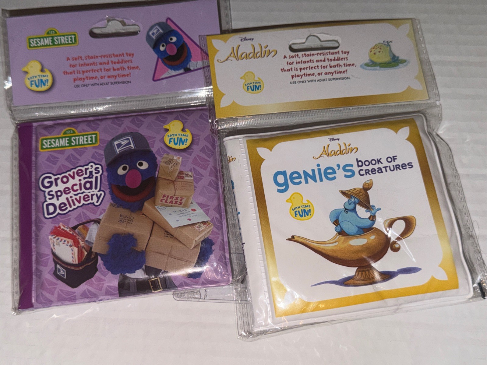 Sesame Street Bath Soft Infant Kid Educational Book Sesame Street & Aladdin