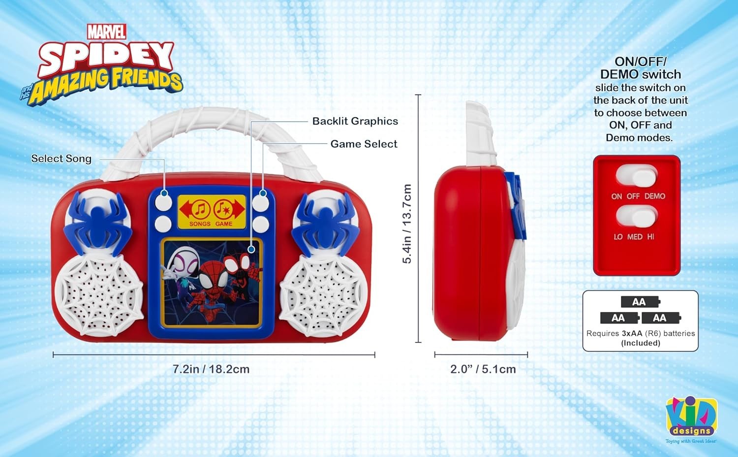 Spidey Music Player Toy for Toddlers