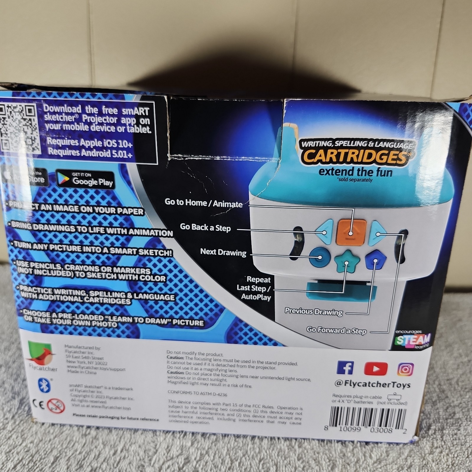 smART Sketcher 2.0 Project & Sketch W/ 1 Cartridge & USB Cable STEAM Learning