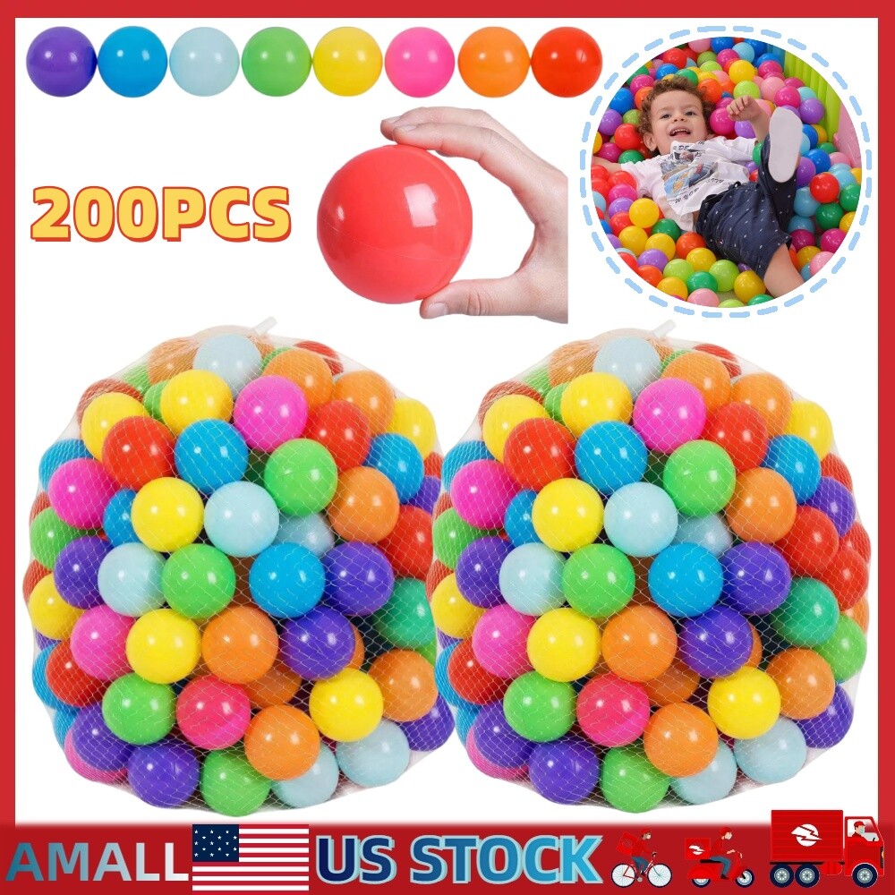 200PCS Baby Kids Soft Balls Play Balls For Ball Pit Ocean Swim Pool Playpen Toys