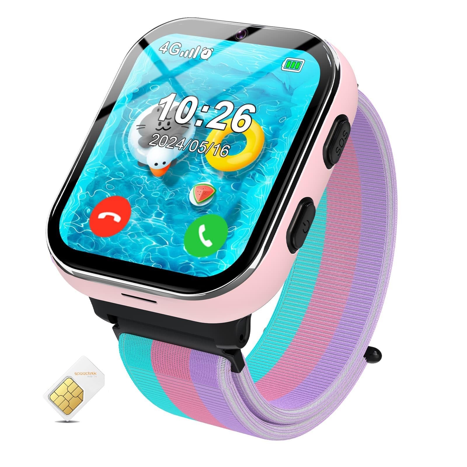 4G Kids Smart Watch, Smartwatch for Kids Phone Touch Screen, Educational Game…