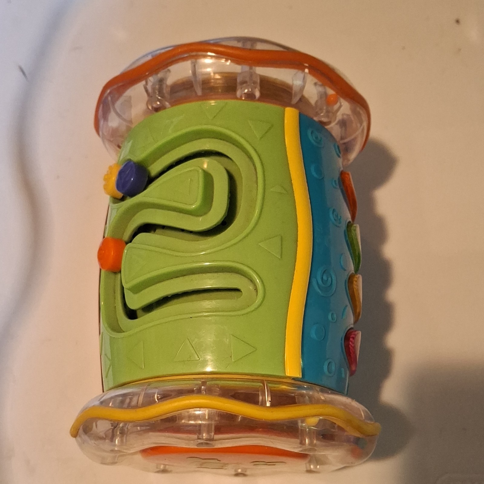 Baby/Toddler Musical Activity Toy Drum Roller w/ Beads, Mirror, Color Buttons