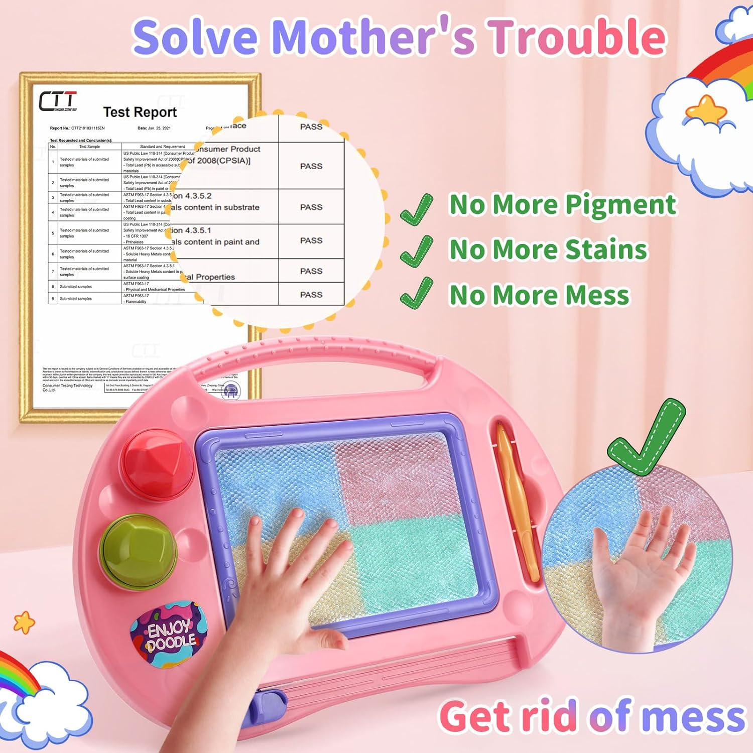 Toddler Toys,Toys for 1-2 Year Old Girls,Magnetic Drawing Doodle Board for Kids