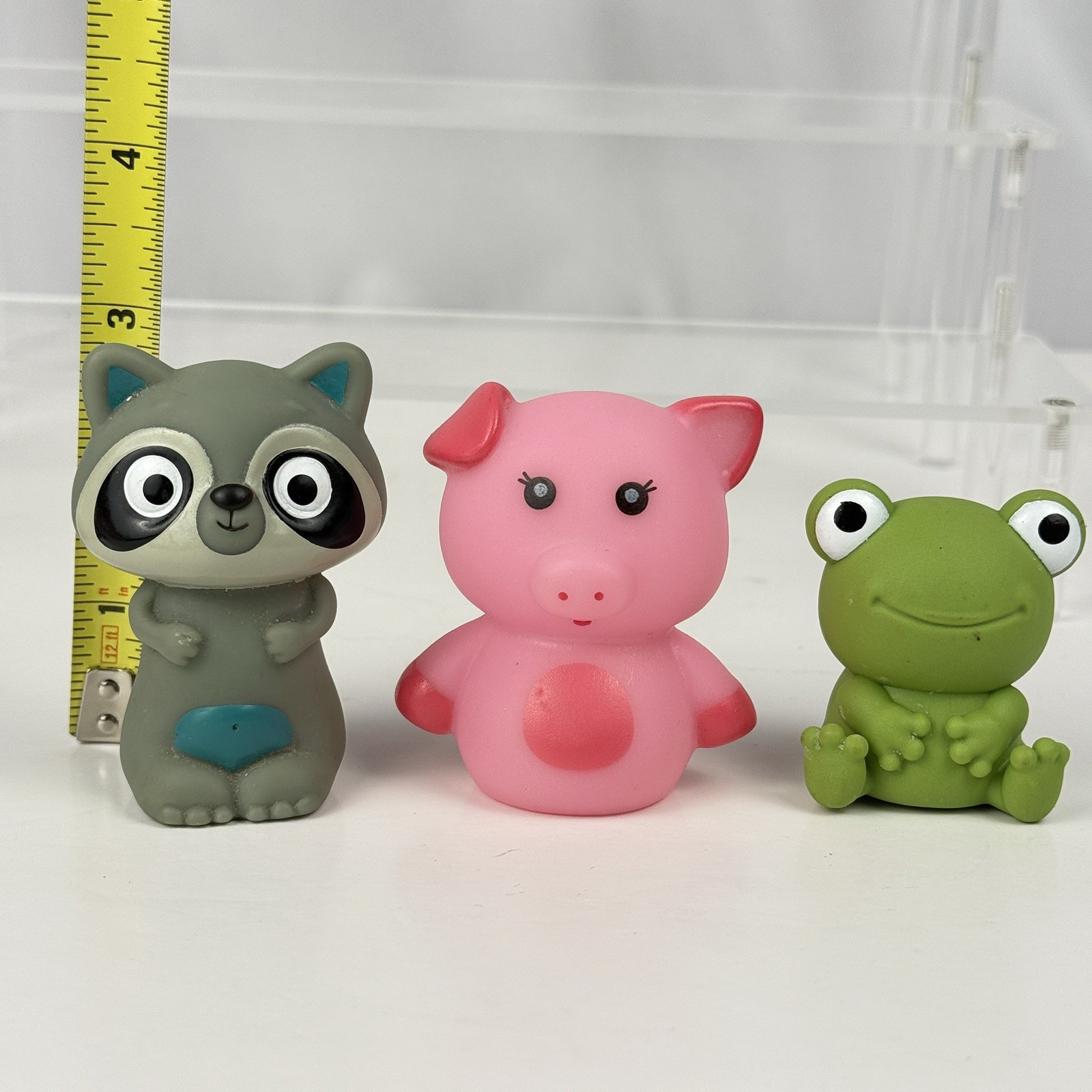 Mixed Lot of 15 Kids Finger Puppets Farm Forest Animals Plastic Toy Figures