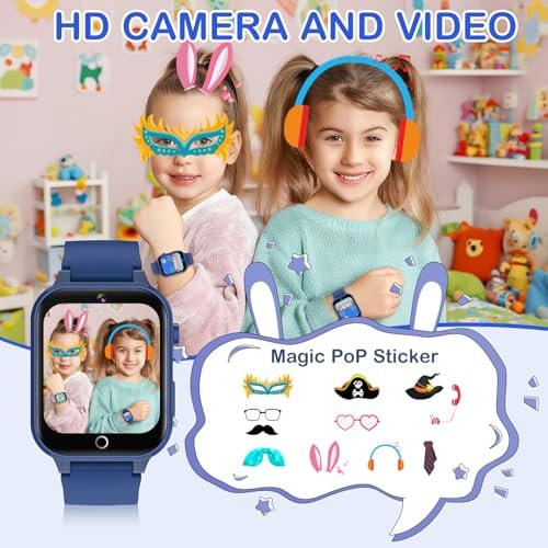 Blue Kids’ Smart Watch – 26 Games Watches – Blue for Ages 5-12
