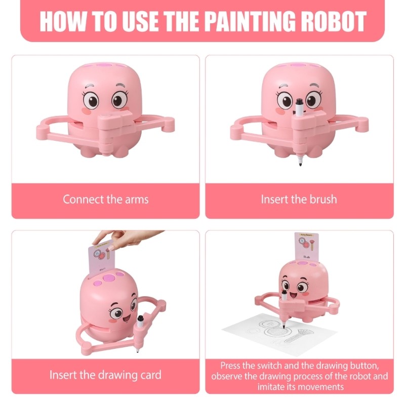 Child Safe ABS Drawing Robot Promotes Creativity Through Guided Lessons
