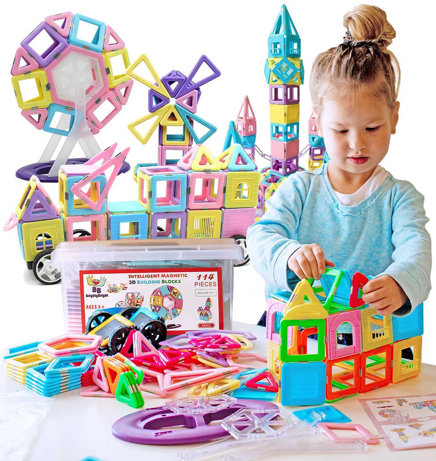 Toys For Boys Girls Kids Children 3 4 5 6 7 8 9 10 Years Old Age Magnets Tiles
