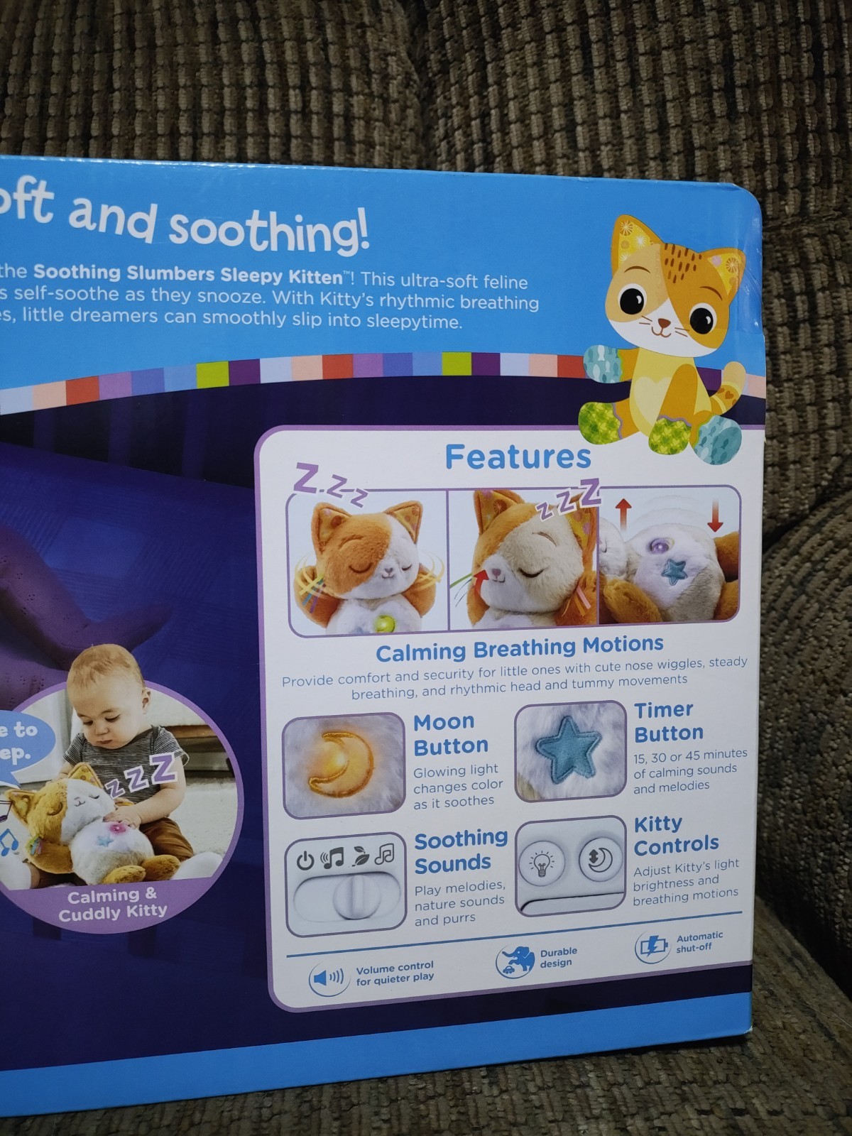 Vtech Baby Soothing Slumbers Sleepy Kitty Relax Self Soothe Rhythmic 35+ Sounds