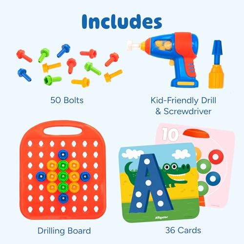 ABCs & 123s – Building Construction Toys for Toddlers & Kids