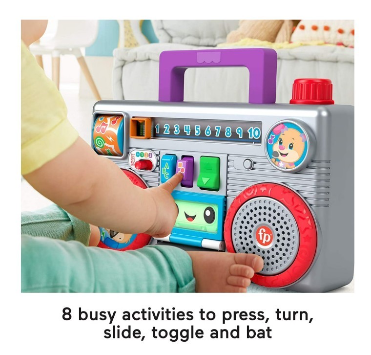 Fisher-Price Laugh And Learn Busy Boombox Lights, Sounds And Songs 6-36 Months
