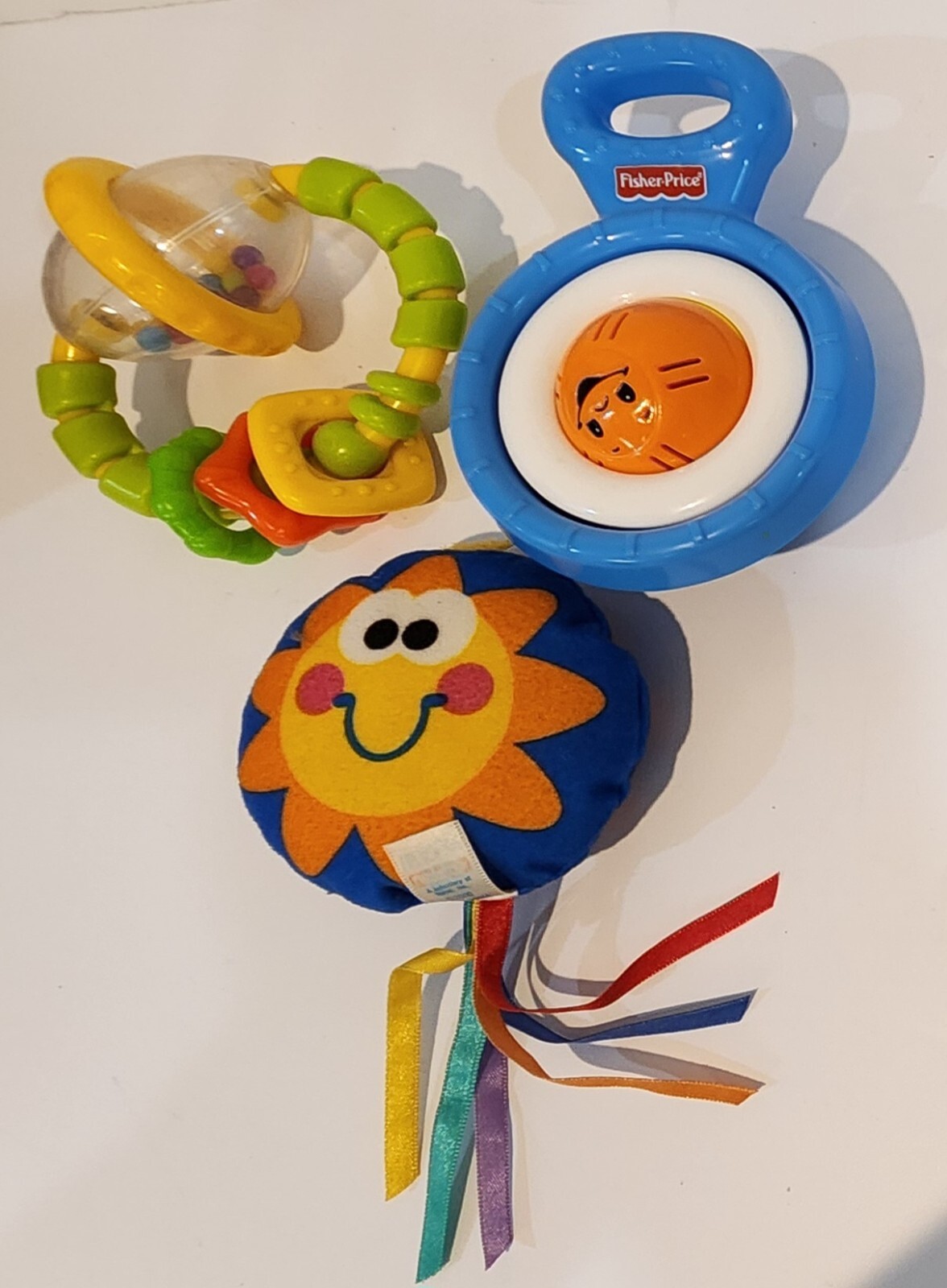 Baby Infant Developmental Toys Teether Rattle Sassy Face Lot of 3