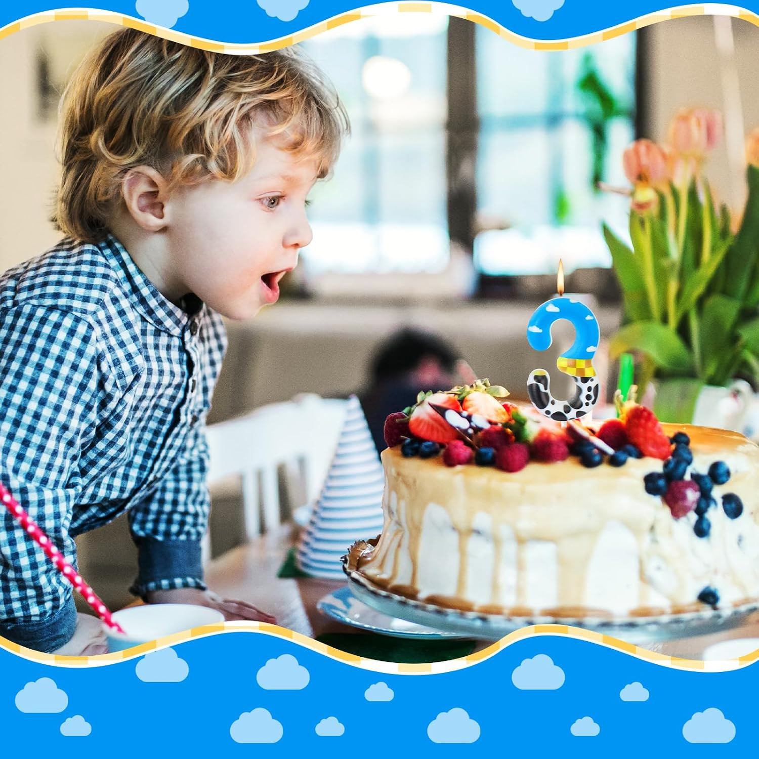 Toy Inspire Game Birthday Number Candle for Kids Toy Cartoon Cake Topper Decorat