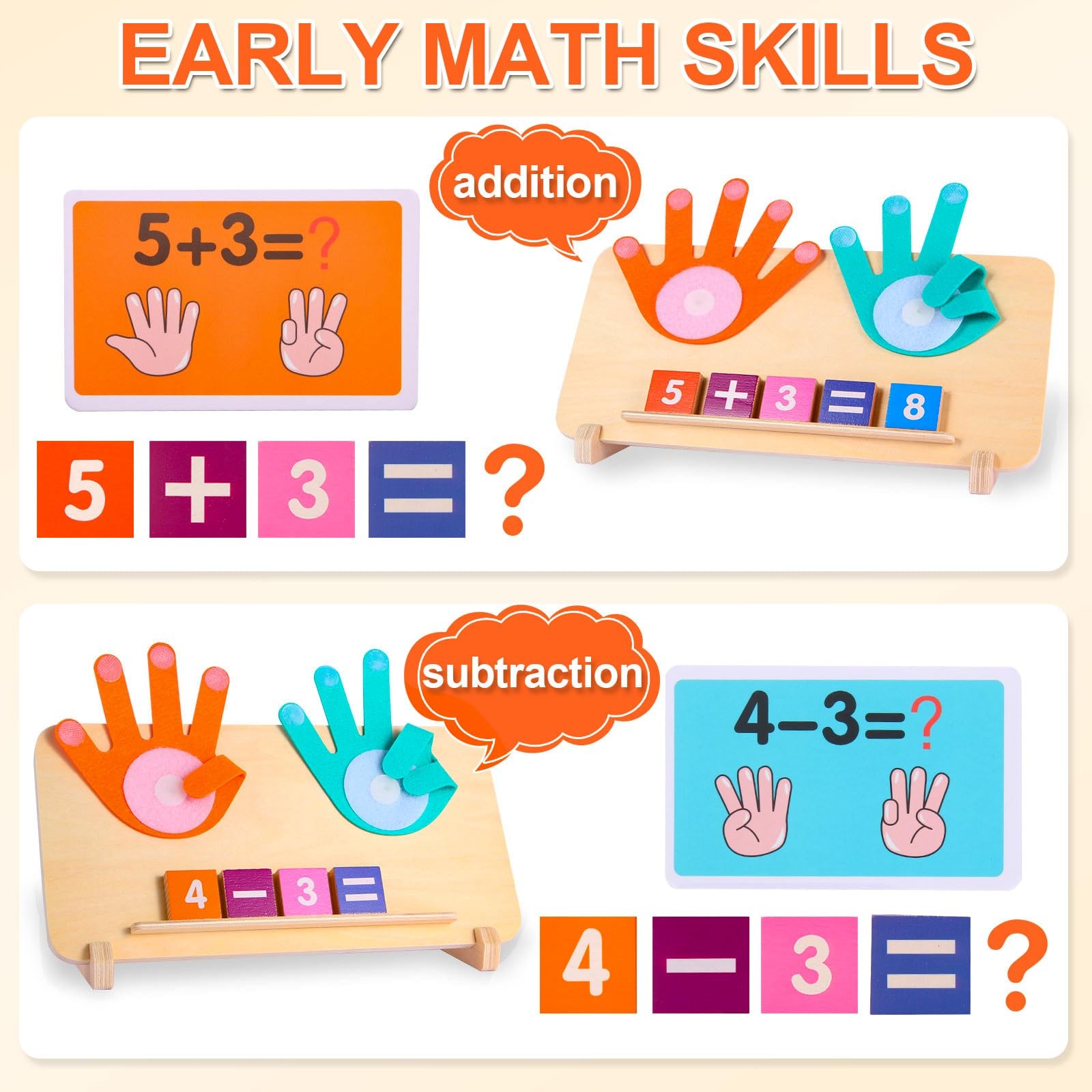 Montessori Toys for 3-5 Year Old, Educational Math Manipulatives Learning Toy…