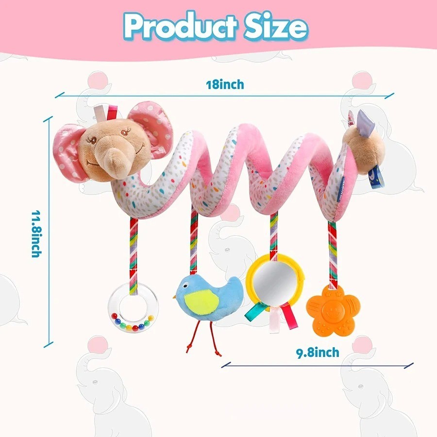 Baby Crib Hanging Rattles Toys Car Seat Toy Soft Mobiles Stroller Crib Cot