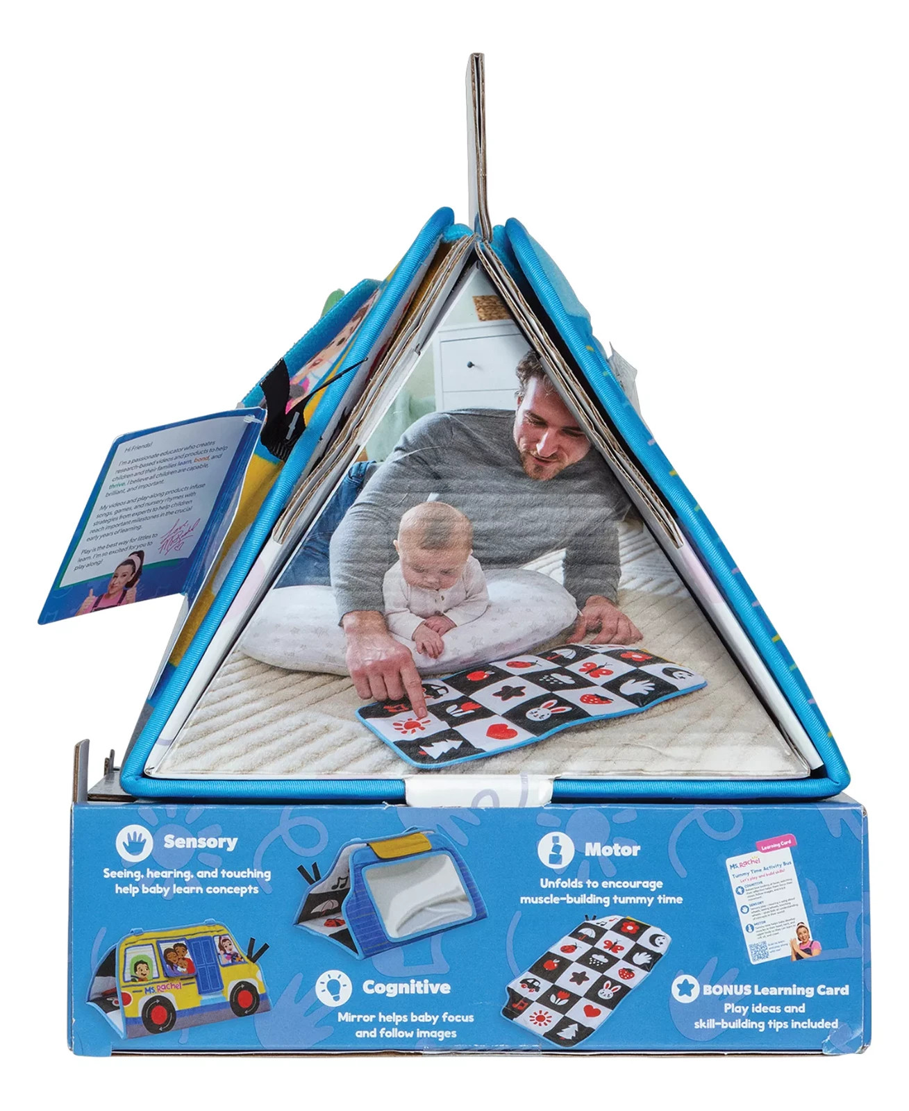 Ms. Rachel Tummy Time Activity Bus Child Development Learning Baby Toy 3m+