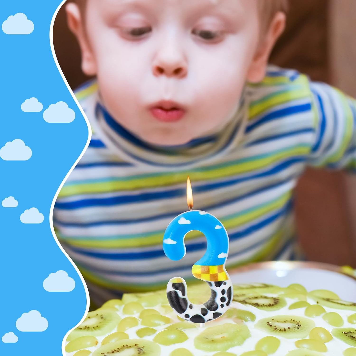 Toy Inspire Game Birthday Number Candle for Kids Toy Cartoon Cake Topper Decorat
