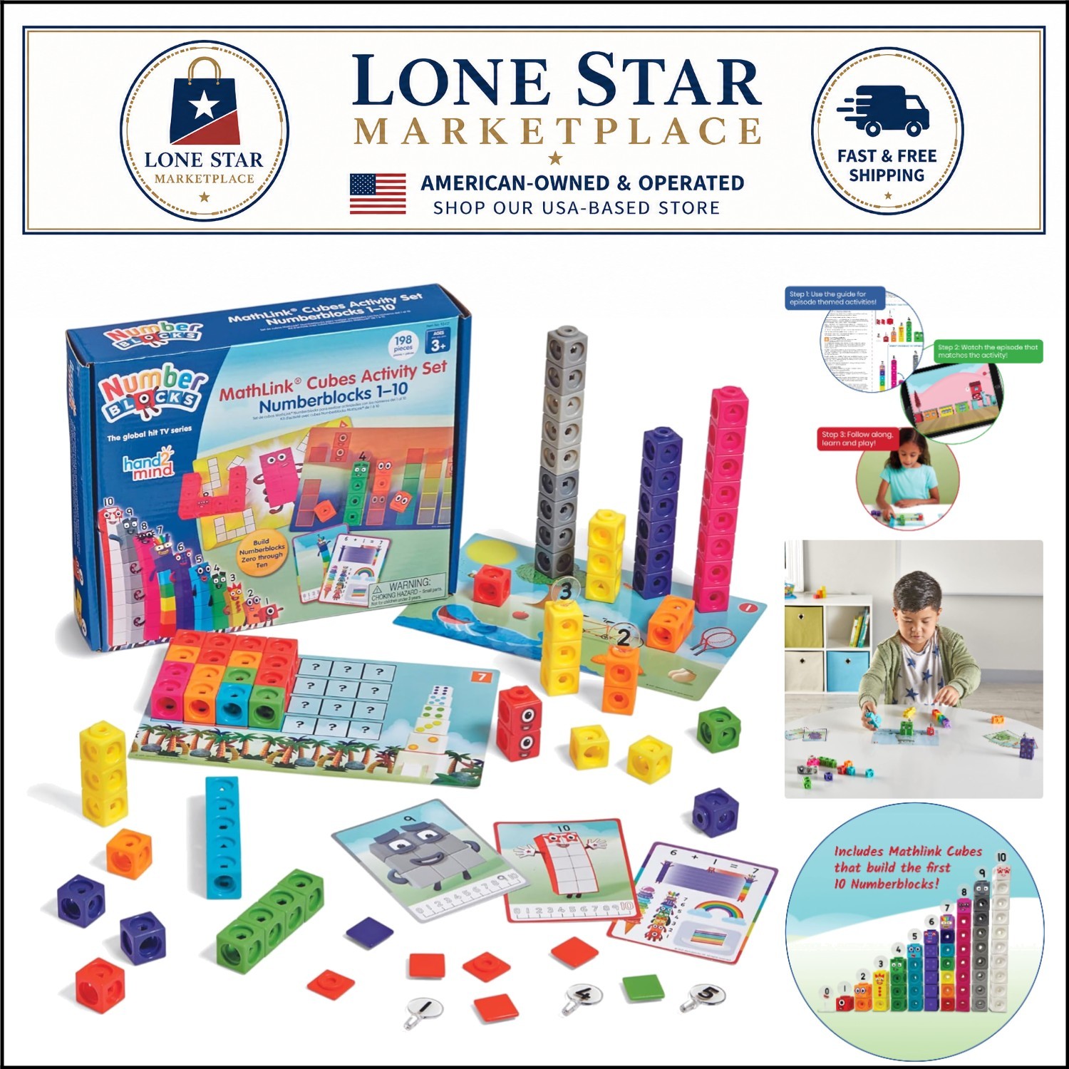 Numberblocks MathLink Cubes Activity Set – Fun Math Learning for 3-5 Olds