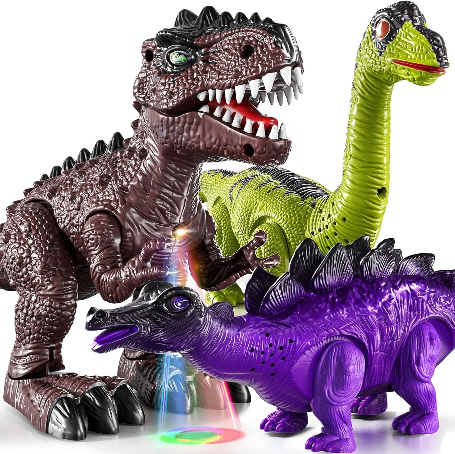 Interactive Dinosaur Figures 3-Pack