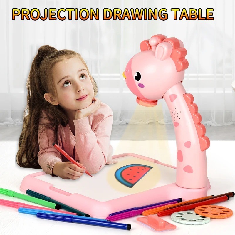 Electric Deer Projection Drawing Board Educational Writing Drawing Toy