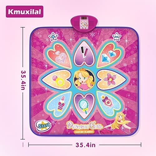 Music Toy Play Mat Dance Mat Toys Dance Pad Pink Musical Kids Dancing Blanket