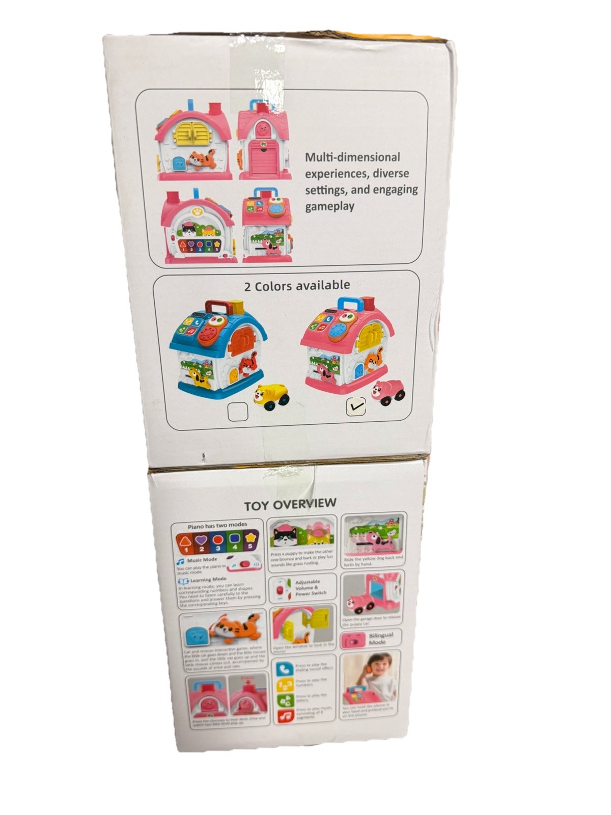 Baoli Educational Animal House Activity Toy 18M+ Musical Learning Blue Pink