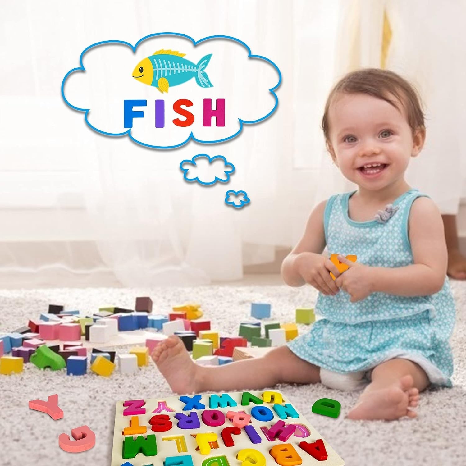 Bright and Safe Alphabet Puzzle Toy for Toddlers – Develops Skills & Creativity
