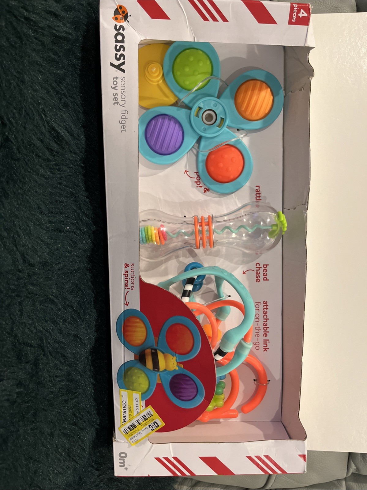 Sassy Baby Sensory Toy Set NEW w/ Tags | Teether Rattle | Newborn 0m+
