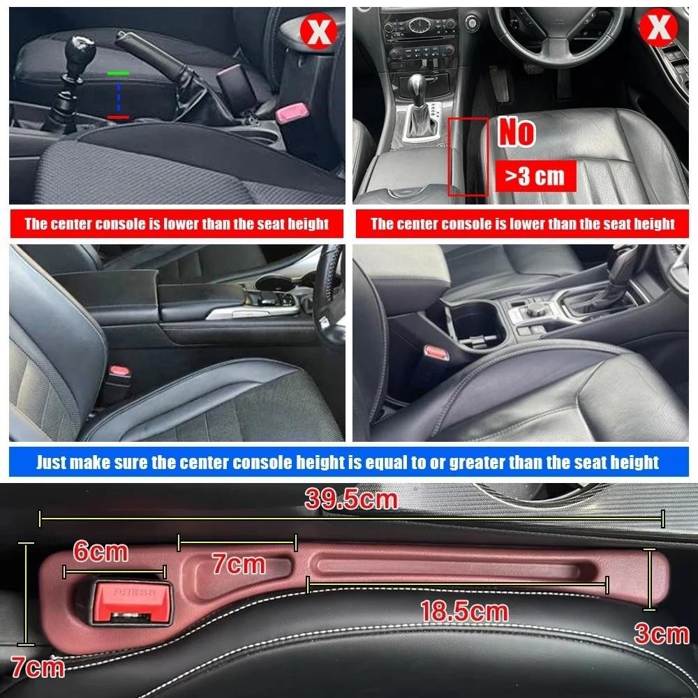 2Pcs Car Seat Gap Filler Universal Side Seam Plug Strip Leak-proof Filling Strip