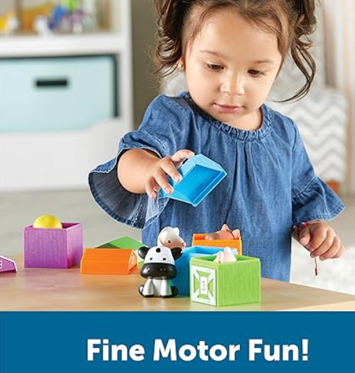 Learning Resources Peekaboo Learning Farm – 10 Pieces, Ages 18+ Months Toddler