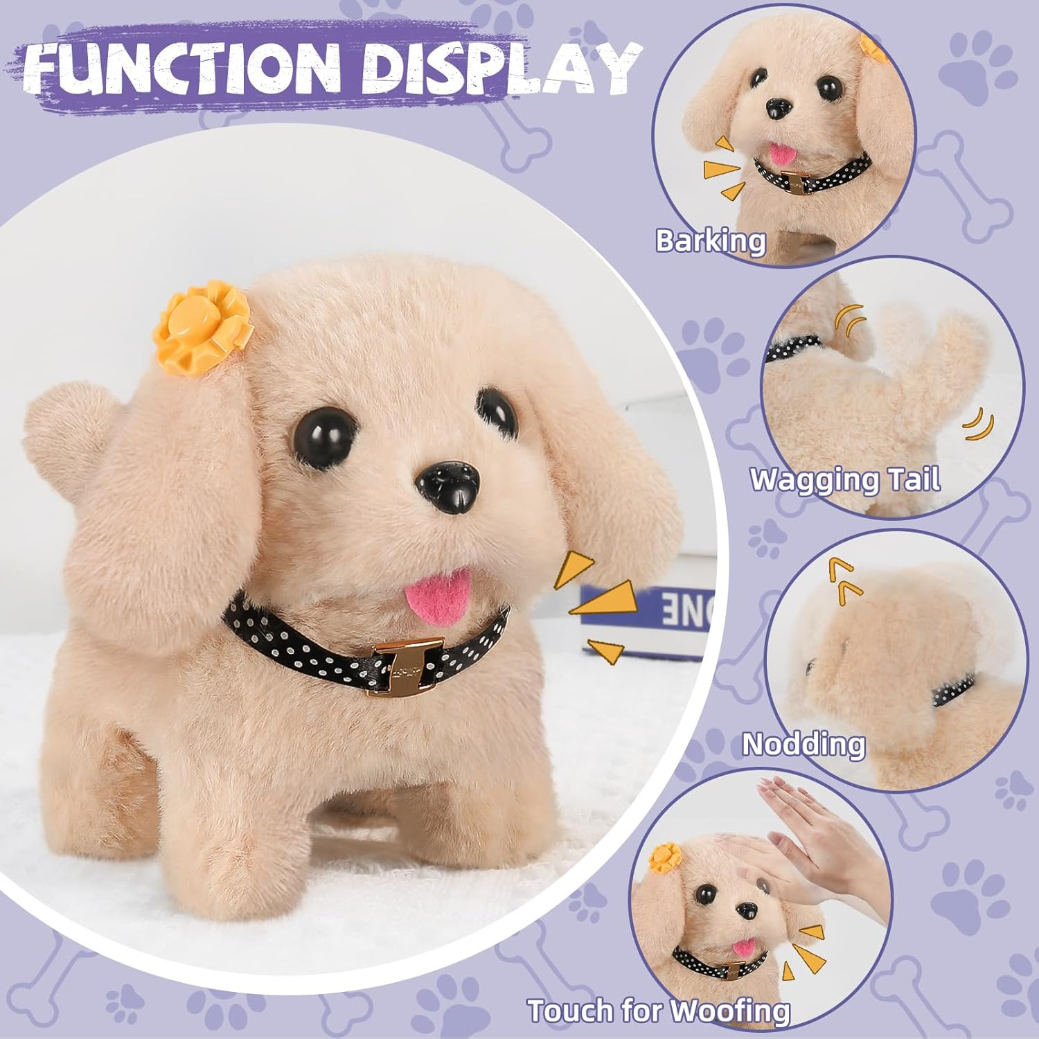 16 Pcs Robot Dog Toys for Girls, Toys for 3 4 5 6 7 8 Year Old Girls Kids Boys,
