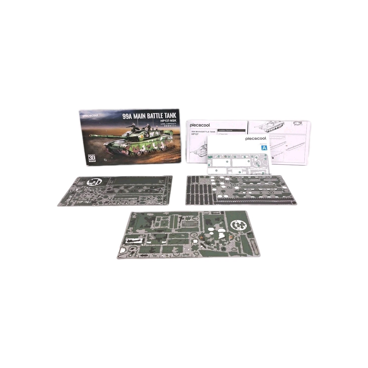 Piececool Type 99A Main Battle Tank 3D Metal Puzzle Model Kit DIY