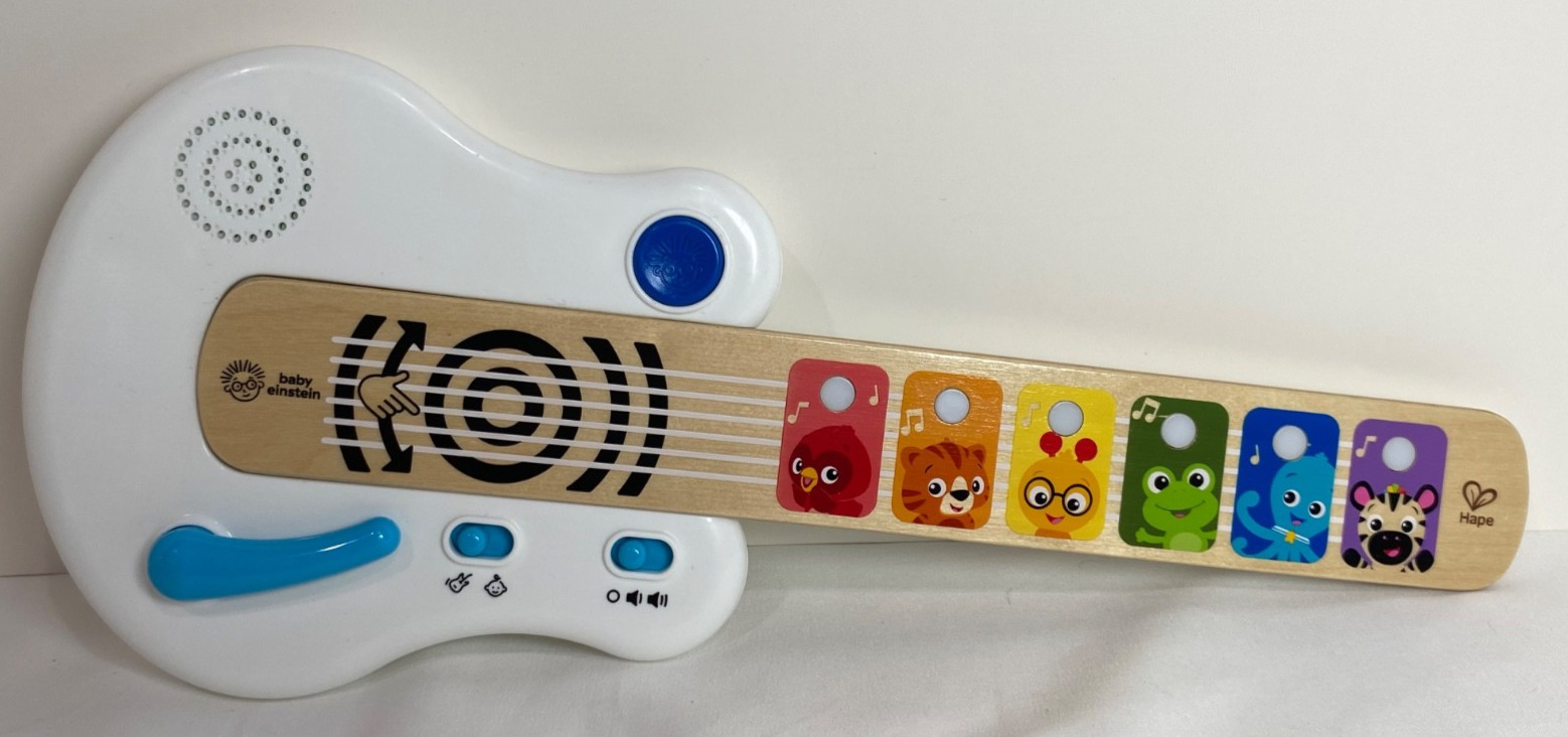 Baby Einstein Musical Wooden Electric Guitar Toy Strum Along Songs