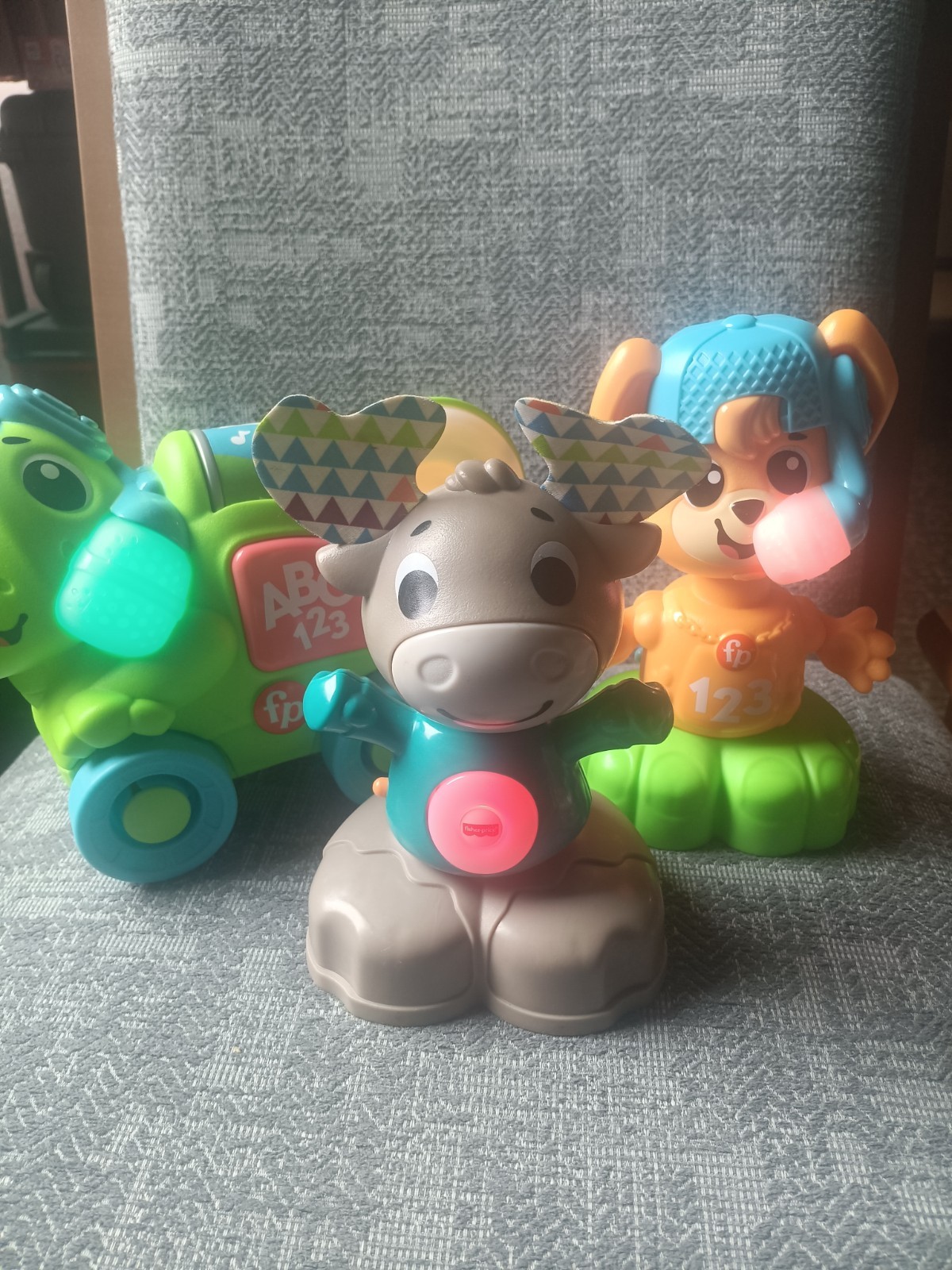 Fisher-Price Linkimals Interactive Lot of 3 Moose Chameleon & Fox Tested Works