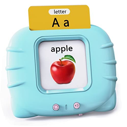 Audible Learning Toy with Music for 520 Sight Words English + 4 songs Cyan