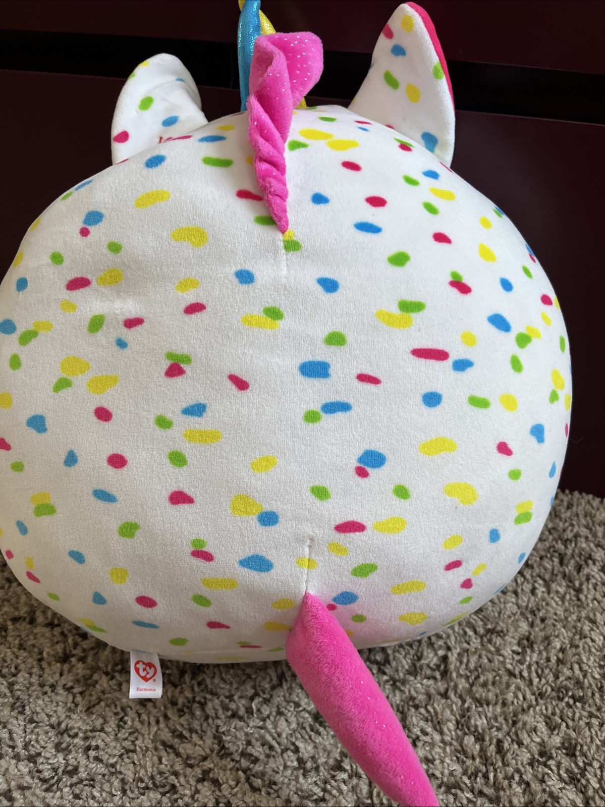 TY Squish-A-Boos Plush – HARMONIE the Unicorn (Medium Size – 14 inch)