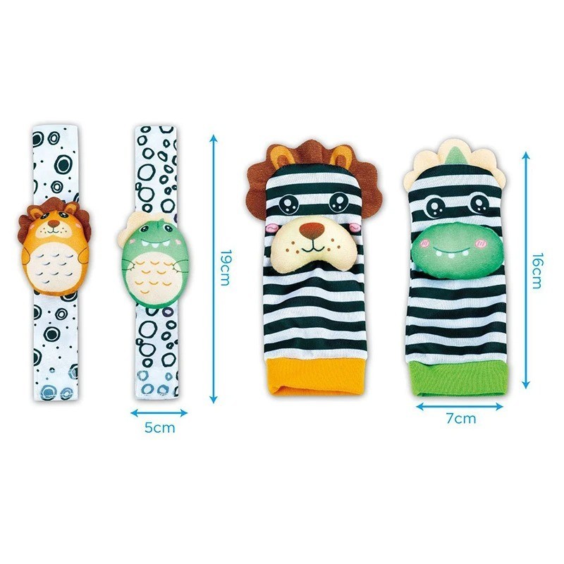 Baby Wrist Rattle Socks Foot Finder Sensory Toy Newborn 0-12 Months Gift