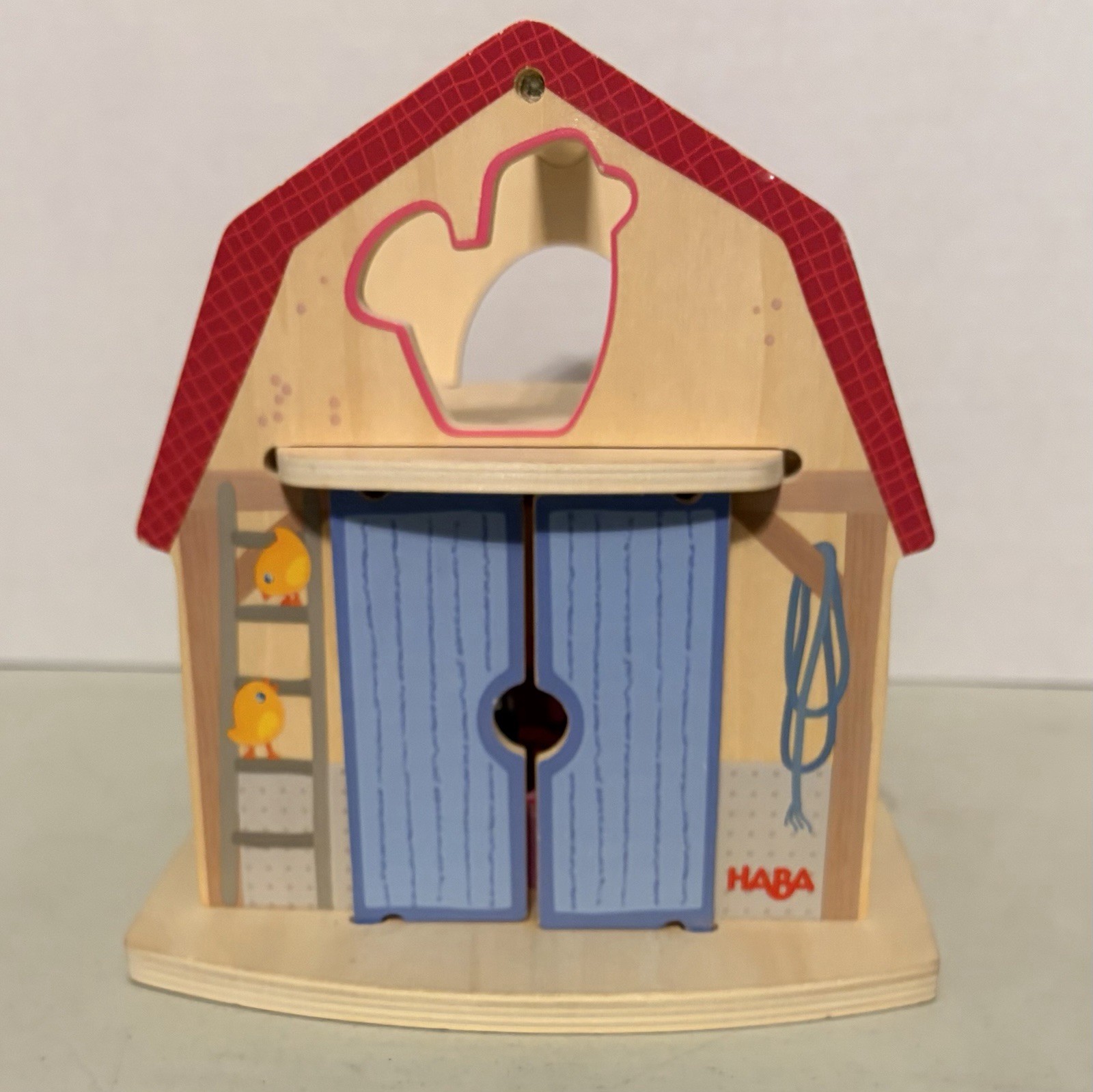 HABA Wooden Farmhouse Shape Sorter Toy