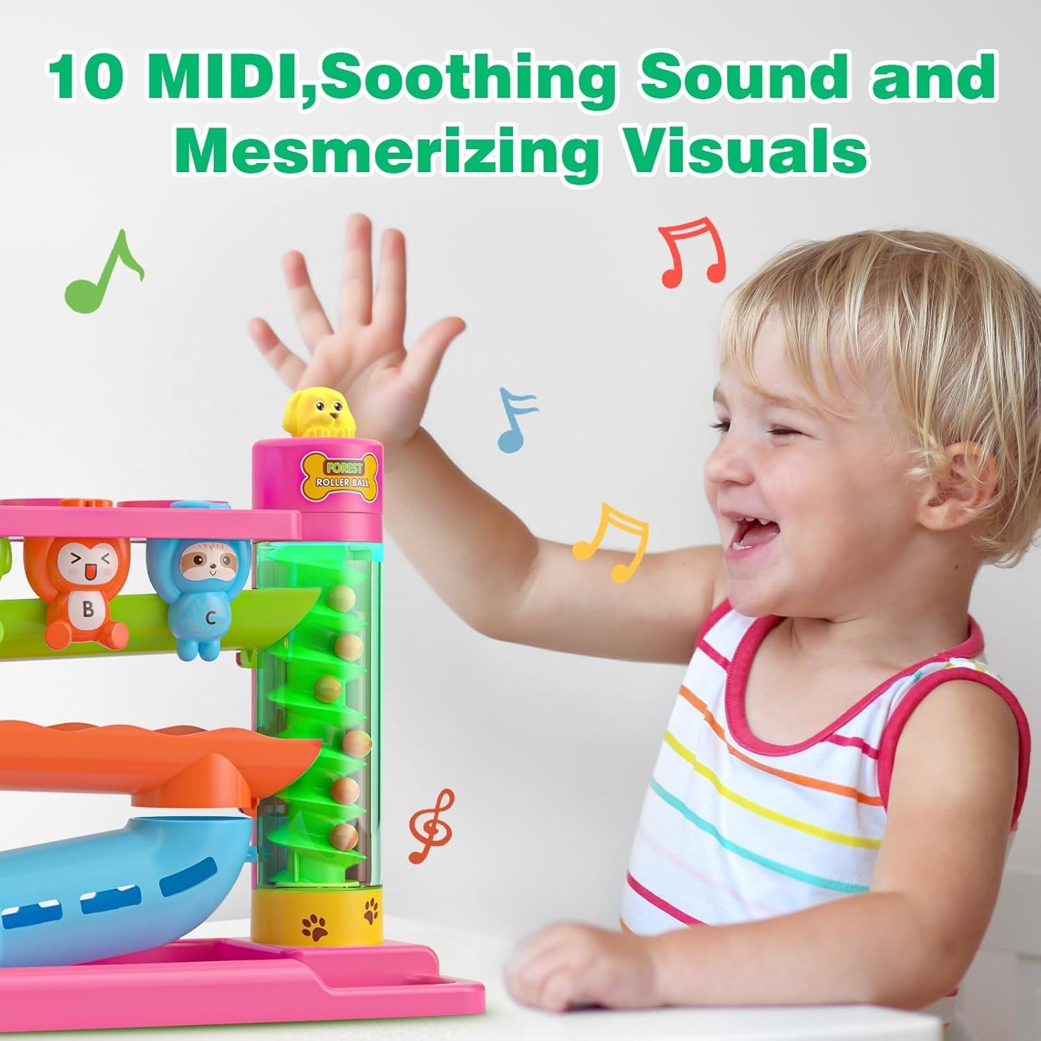 Musical Bilingual Ball Drop Toy w/ Lights – Toddler Gift 12–18 Months NEW