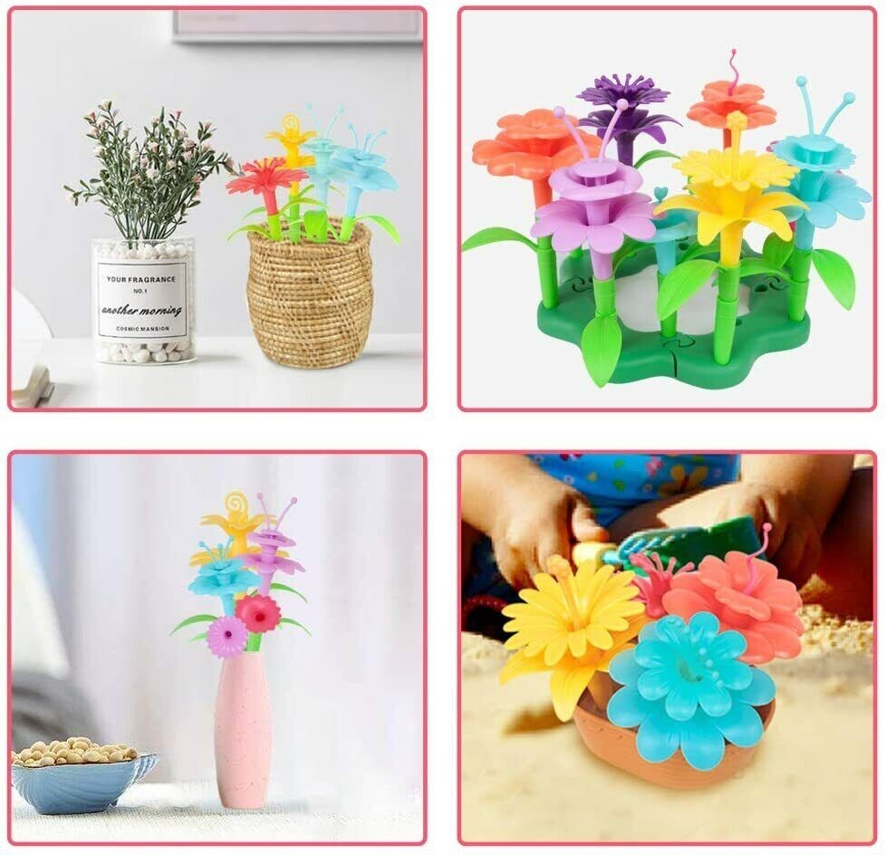 Girls Toys Age 3-6 Year Old Toddler Flower Garden Building 130 PCS Educational