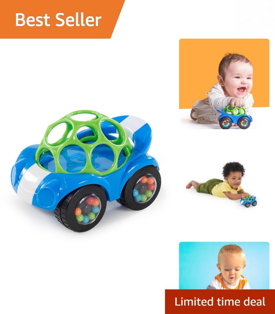 Soft Push-Powered Oball Sports Car Rattle – For Baby’s First Adventures