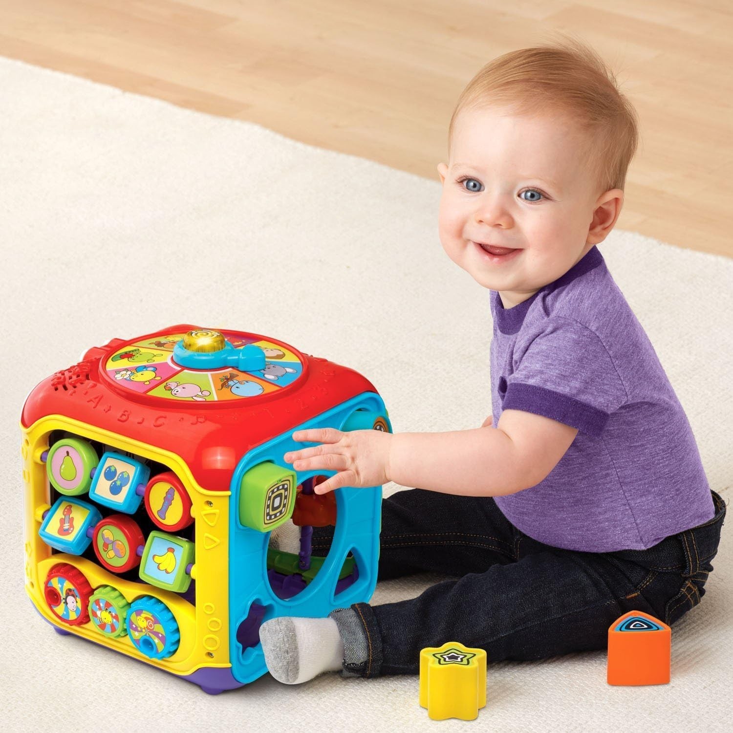 Bright Red Activity Cube for Toddlers – Encourages Fine Motor Skills & Learning