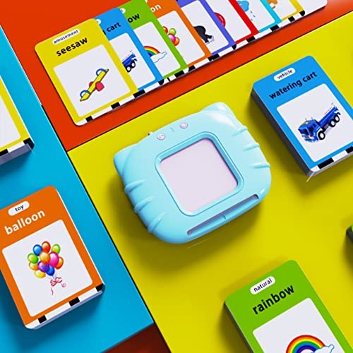 Audible Learning Toy with Music for 520 Sight Words English + 4 songs Cyan