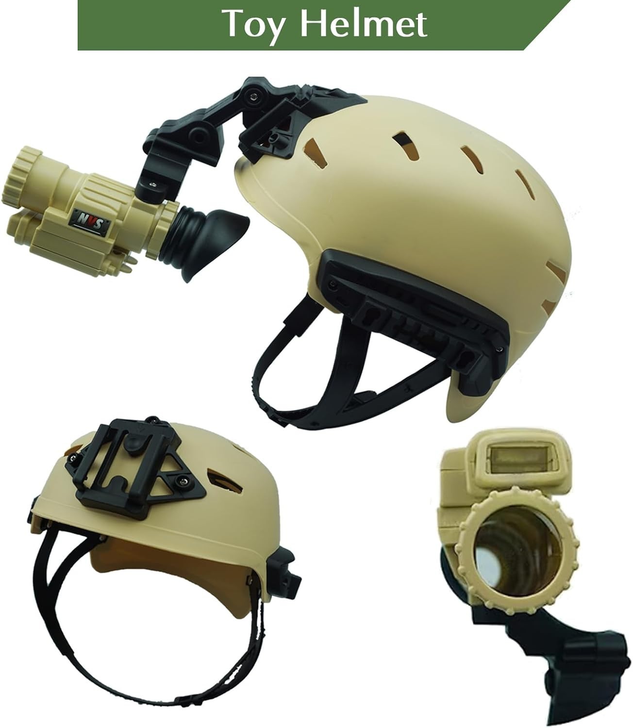 Kids Army Soldier Combat Costume Set with Helmet – 12pc Dress Up for Ages 3-10