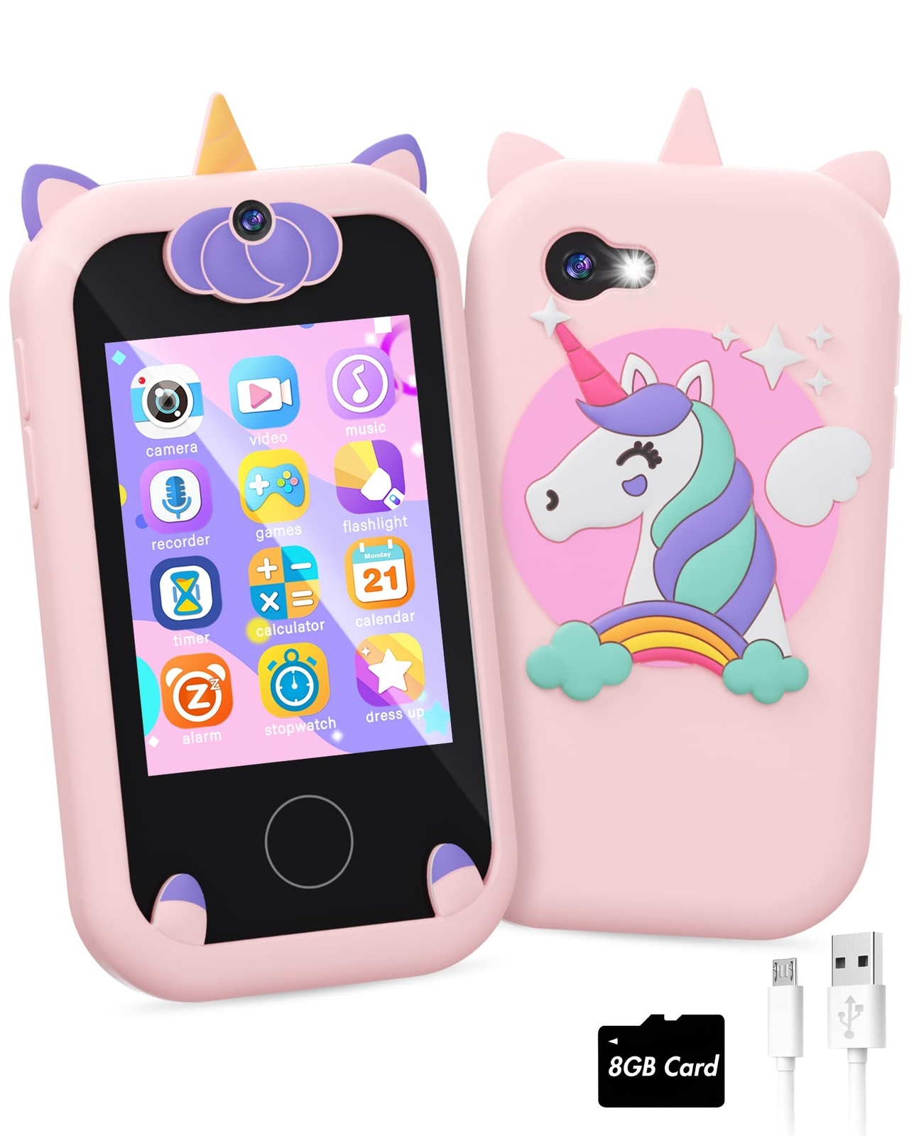 Kids Smart Phone for Girls Unicorns Gifts for Girls Toys 8-10 Years Old Phone…